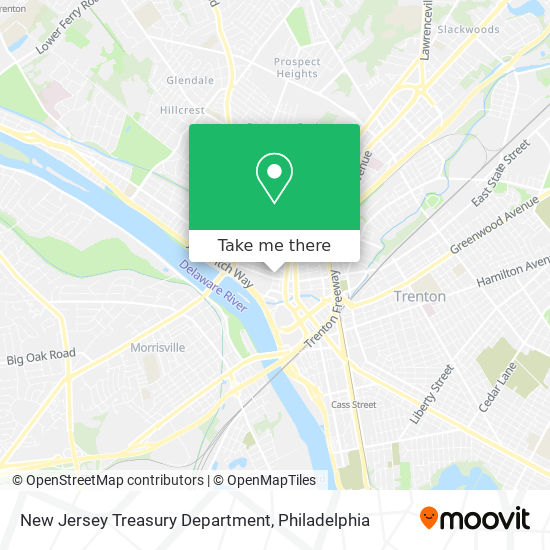 New Jersey Treasury Department map
