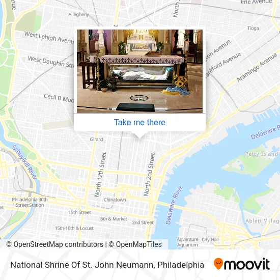 National Shrine Of St. John Neumann map
