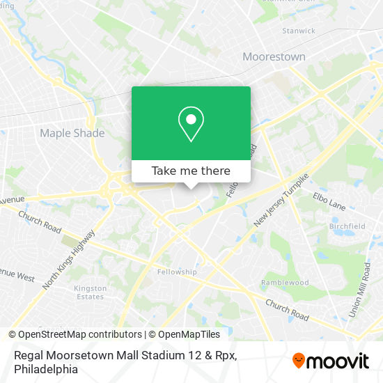 Mapa de Regal Moorsetown Mall Stadium 12 & Rpx