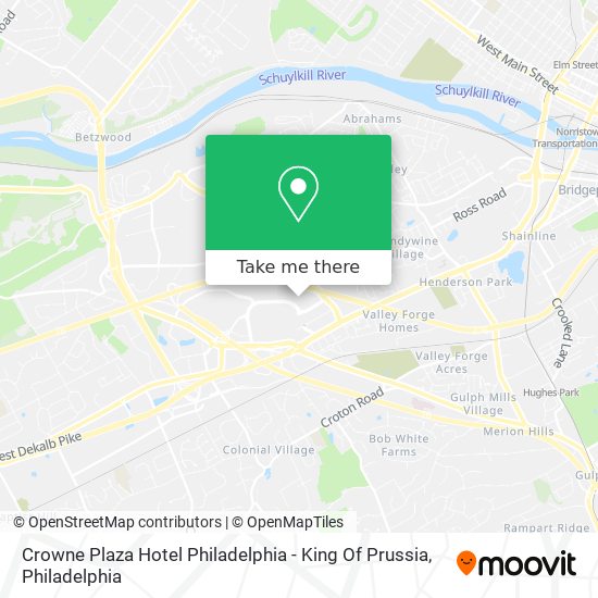 Crowne Plaza Hotel Philadelphia - King Of Prussia map