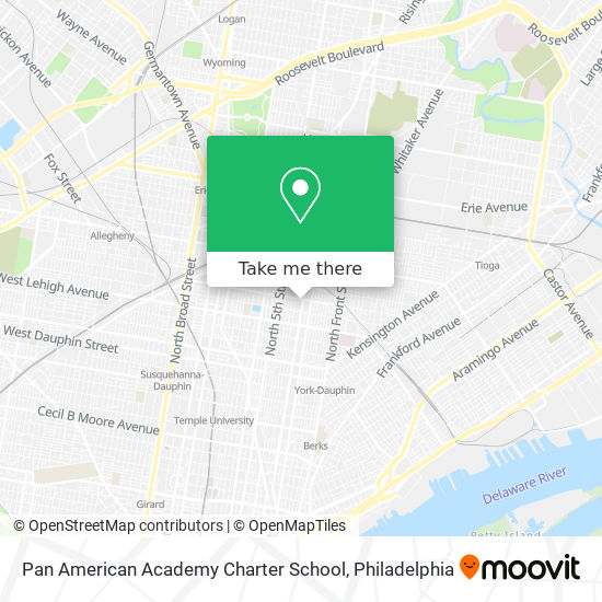 Pan American Academy Charter School map