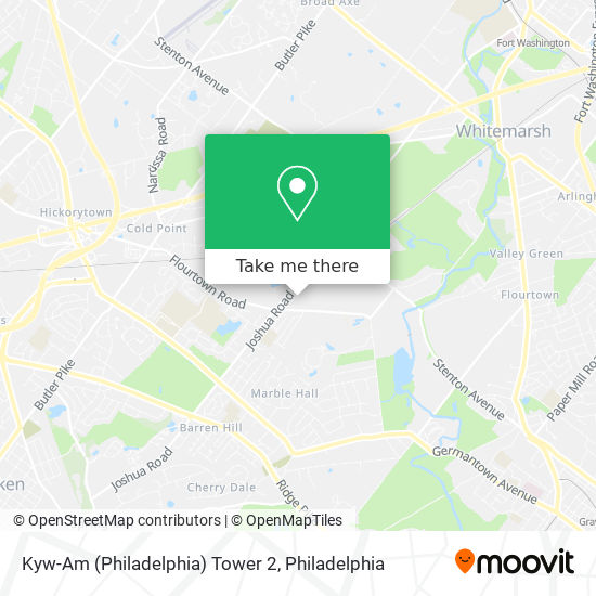 Kyw-Am (Philadelphia) Tower 2 map