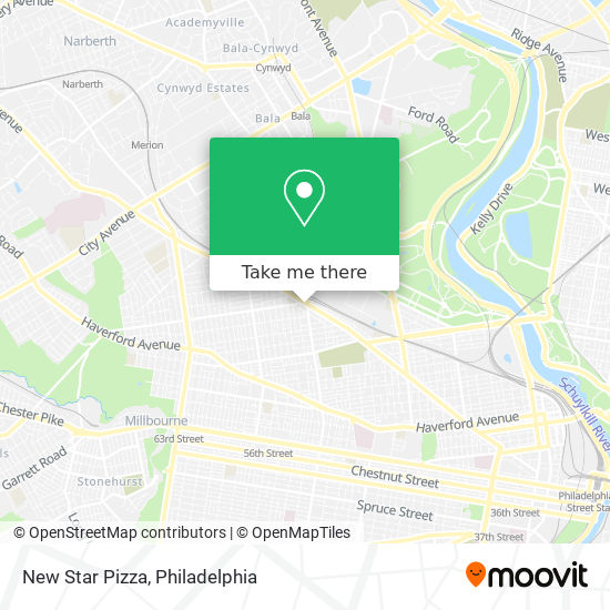 New Star Pizza map