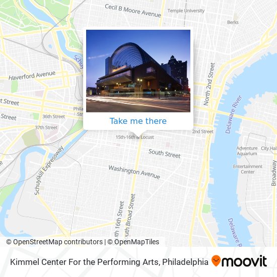 Mapa de Kimmel Center For the Performing Arts