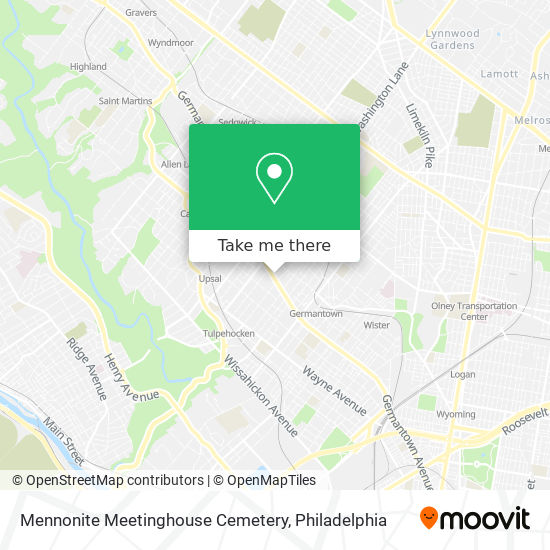 Mennonite Meetinghouse Cemetery map