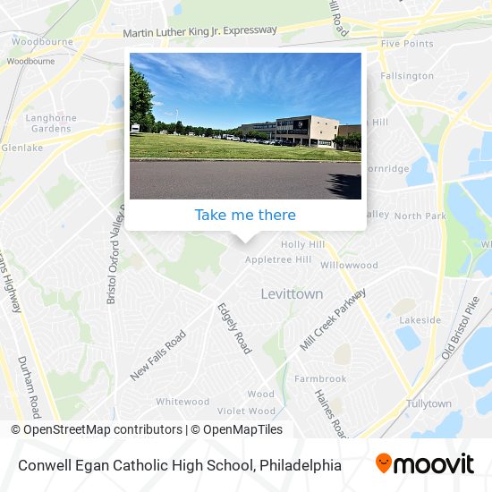 Conwell Egan Catholic High School map