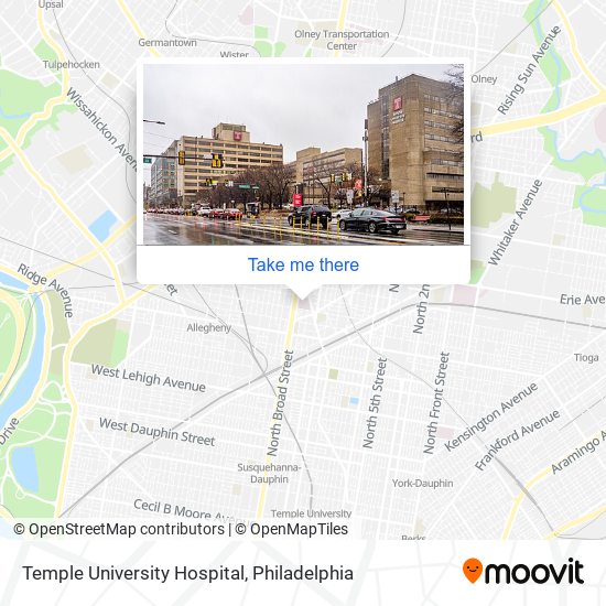 Mapa de Temple University Hospital