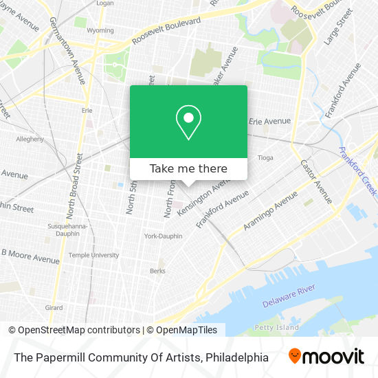 The Papermill Community Of Artists map