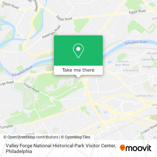 Valley Forge National Historical Park Visitor Center map