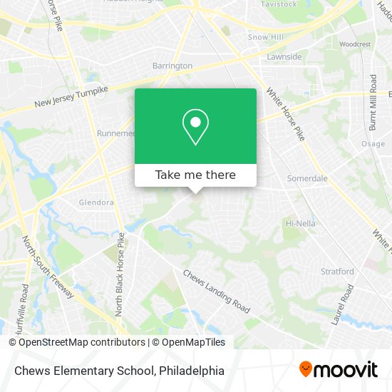 Chews Elementary School map