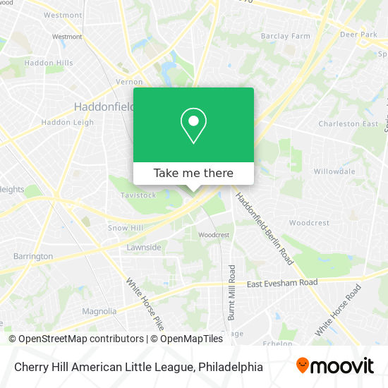 Cherry Hill American Little League map