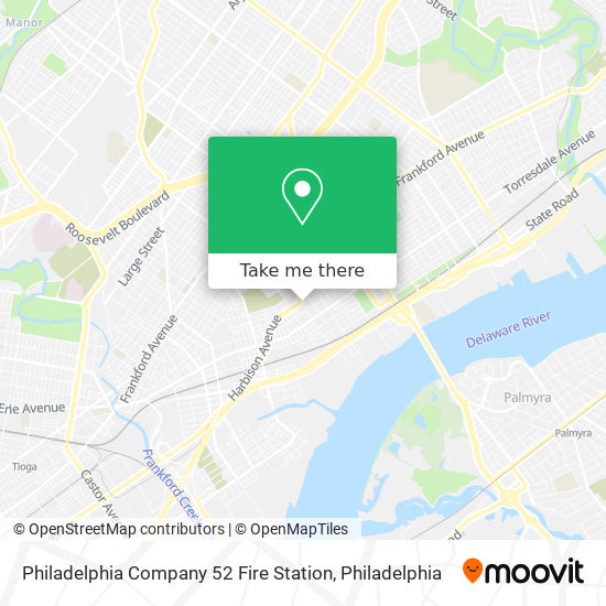 Mapa de Philadelphia Company 52 Fire Station