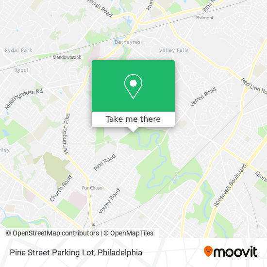 Pine Street Parking Lot map