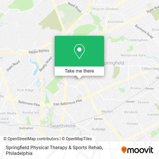 Springfield Physical Therapy & Sports Rehab map