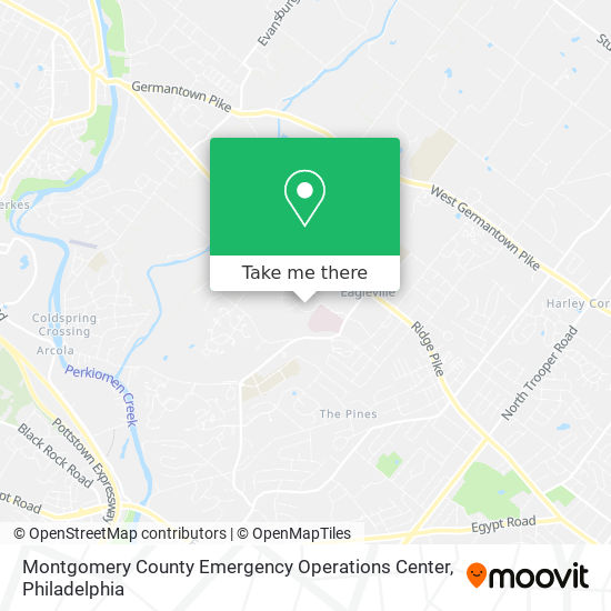 Mapa de Montgomery County Emergency Operations Center