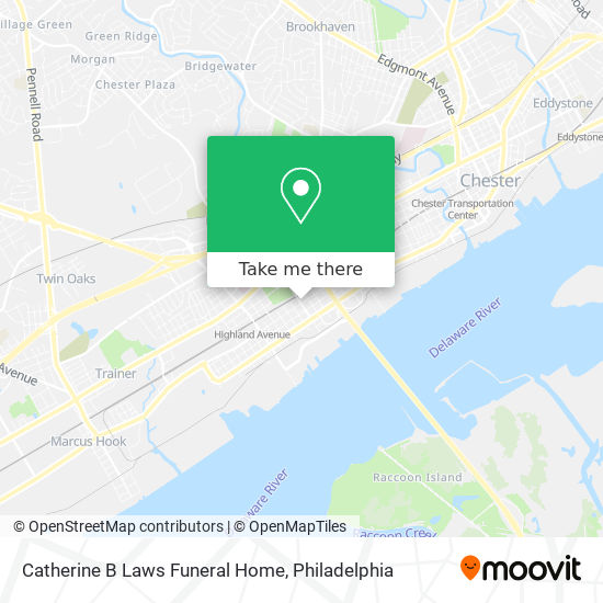 Catherine B Laws Funeral Home map