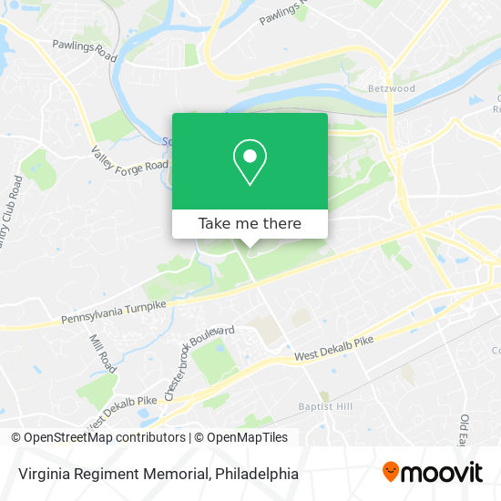 Virginia Regiment Memorial map