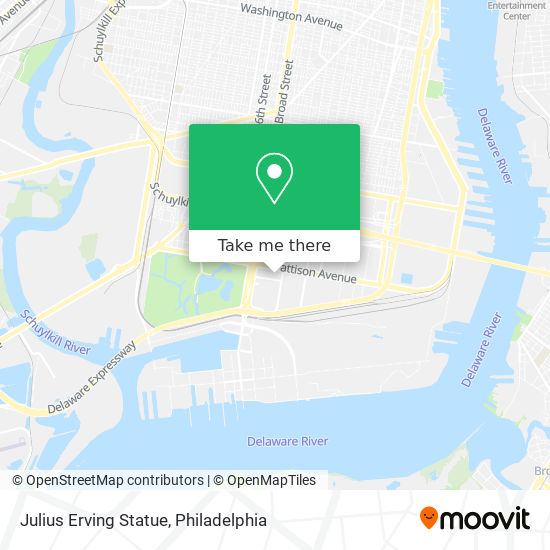 Julius Erving Statue map