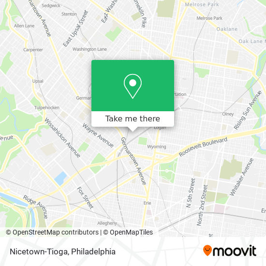 Nicetown-Tioga map