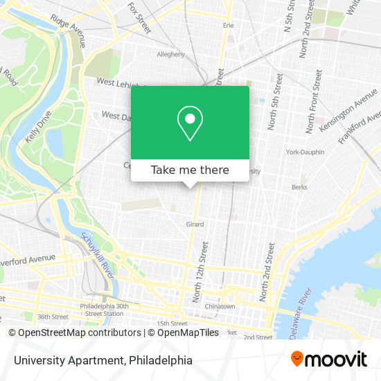 University Apartment map