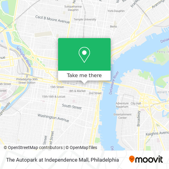 Mapa de The Autopark at Independence Mall