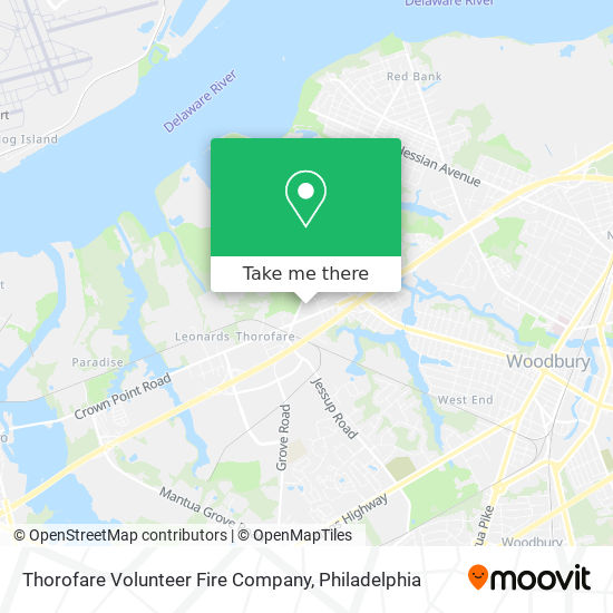 Mapa de Thorofare Volunteer Fire Company