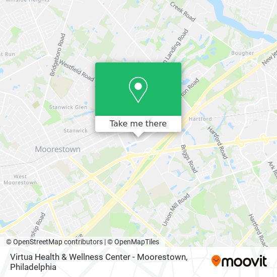 Mapa de Virtua Health & Wellness Center - Moorestown