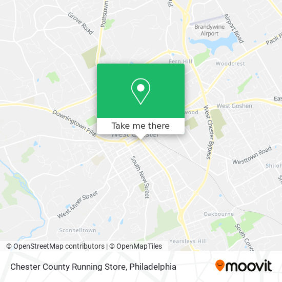 Mapa de Chester County Running Store