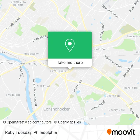 Mapa de Ruby Tuesday