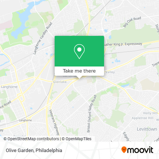 Mapa de Olive Garden