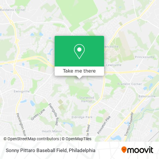 Mapa de Sonny Pittaro Baseball Field