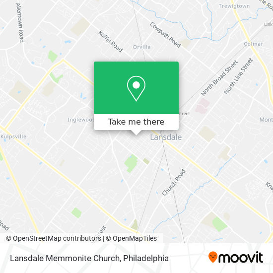 Lansdale Memmonite Church map