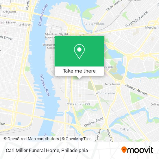 Carl Miller Funeral Home map