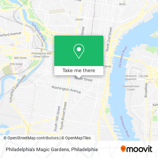 Philadelphia's Magic Gardens map