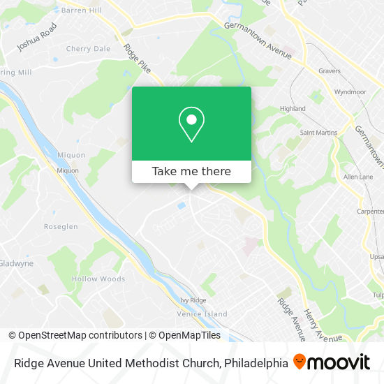 Ridge Avenue United Methodist Church map