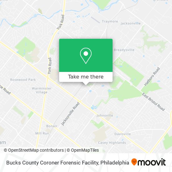 Bucks County Coroner Forensic Facility map