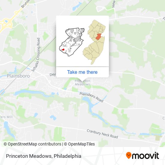Princeton Meadows map