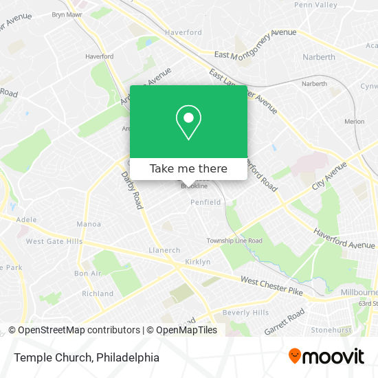Temple Church map