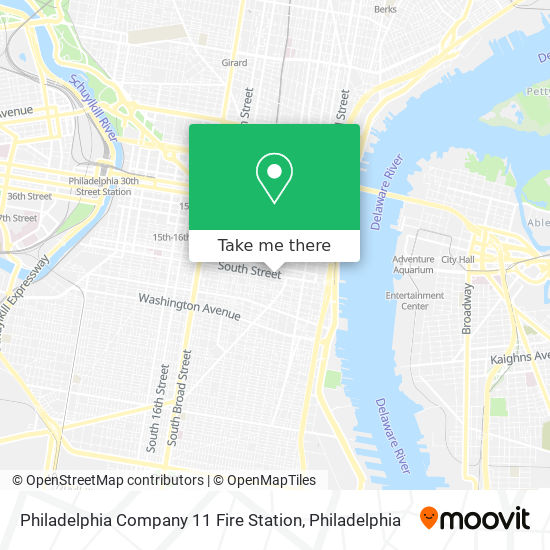 Mapa de Philadelphia Company 11 Fire Station