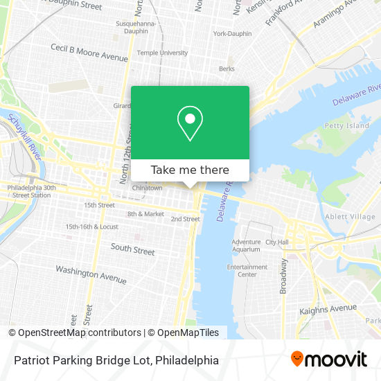 Mapa de Patriot Parking Bridge Lot