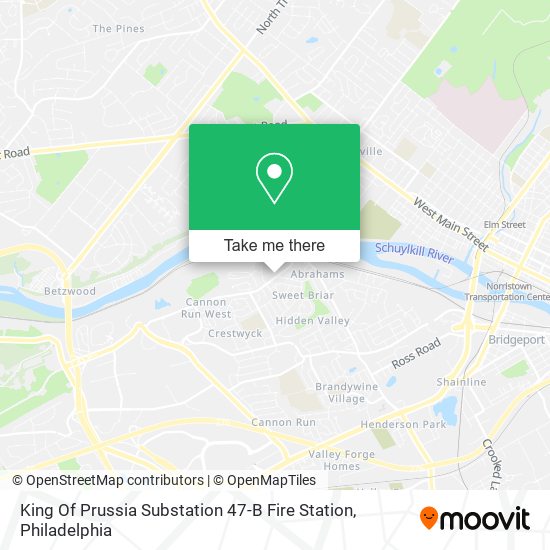 King Of Prussia Substation 47-B Fire Station map
