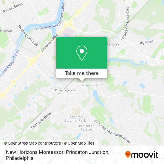 Mapa de New Horizons Montessori Princeton Junction