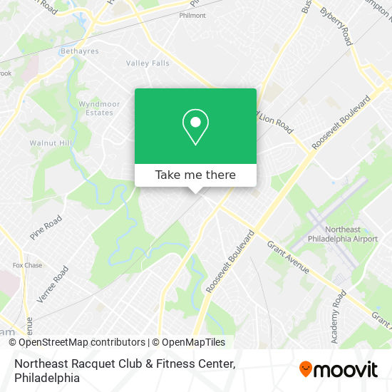 Northeast Racquet Club & Fitness Center map