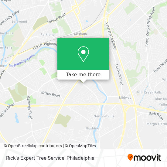 Rick's Expert Tree Service map