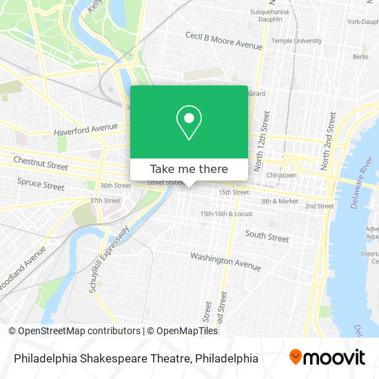 Mapa de Philadelphia Shakespeare Theatre