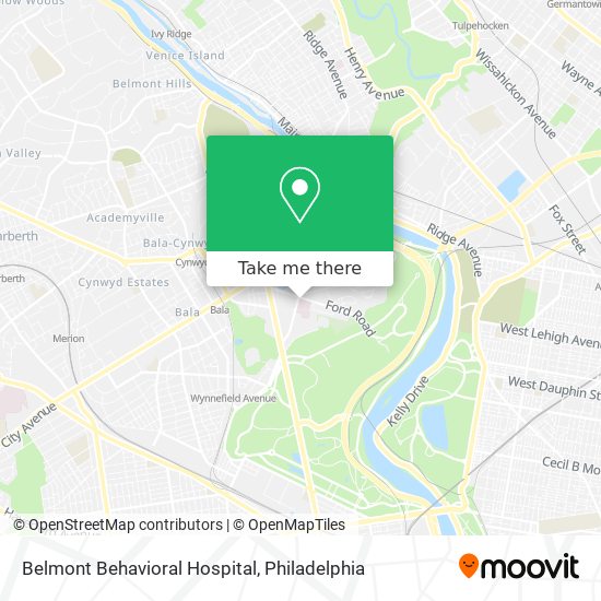 Belmont Behavioral Hospital map