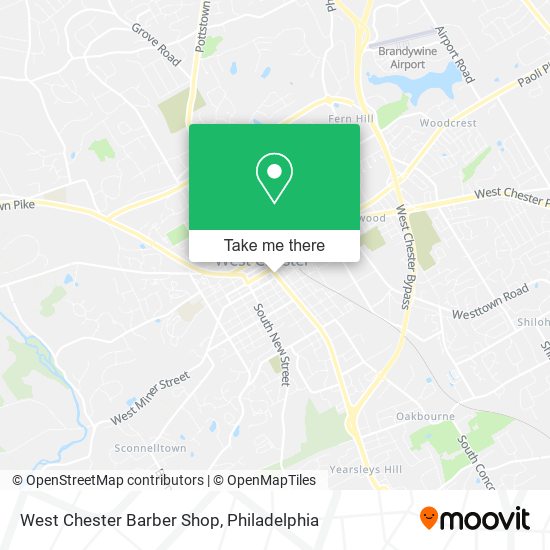 Mapa de West Chester Barber Shop