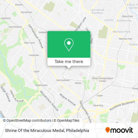 Shrine Of the Miraculous Medal map
