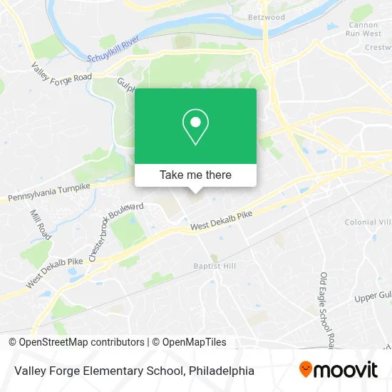 Valley Forge Elementary School map