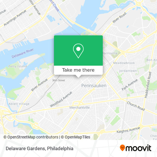 Mapa de Delaware Gardens